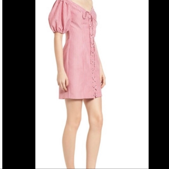 WAYF red striped mini dress - Picture 2 of 6